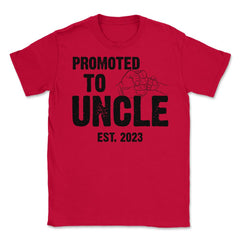 Funny Promoted To Uncle Est 2023 Soon To Be Uncle product Unisex - Red