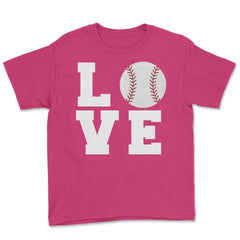Funny Baseball Love Mom Dad Coach Player Athlete Sport design Youth - Heliconia