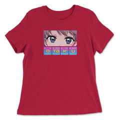 Funny Otaku Anime Periodic Table Elements Product product - Women's Relaxed Tee - Red