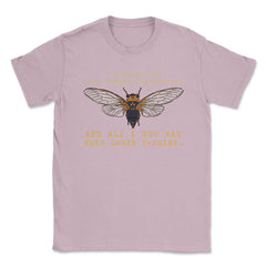 I Survived the 2021 Cicada Infestation Funny Meme Theme graphic - Light Pink