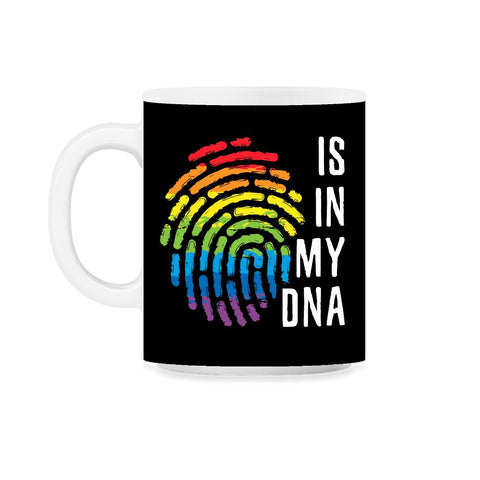Is In My DNA Rainbow Flag Gay Pride Fingerprint Design design 11oz Mug