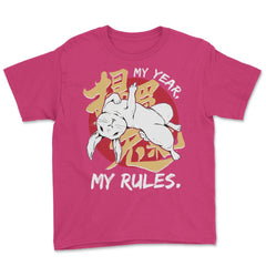 Middle Finger Rabbit Chinese New Year Rabbit Chinese design Youth Tee - Heliconia