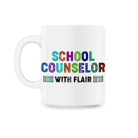 Funny School Counselor With Flair Crayons Guidance Counselor graphic