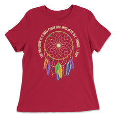 Dreamcatcher Native American Tribal Native Americans print - Women's Relaxed Tee - Red