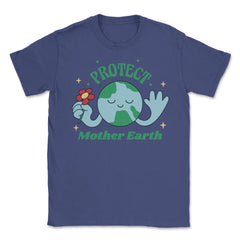 Protect Mother Earth Environmental Awareness Earth Day graphic Unisex - Purple
