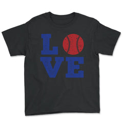 Funny Baseball Lover Love Coach Pitcher Batter Catcher Fan product - Youth Tee - Black