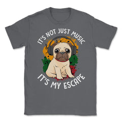 Pug with Headphones Listening to Music Funny & Cute Gift design