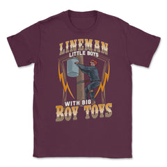 Lineman Little Boys with Big Boy Toys Humor for Lineworker design