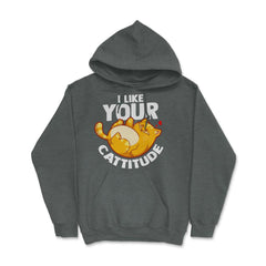 I Like your Cattitude Funny Cat Lover Positive Attitude Pun design - Dark Grey Heather