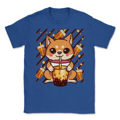 Boba Tea Bubble Tea Cute Kawaii Shiba Inu Gift print Unisex T-Shirt - Royal Blue