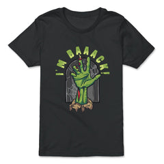 Rise Grave Hand I'm Baaack! Zombie Halloween Costume print - Premium Youth Tee - Black