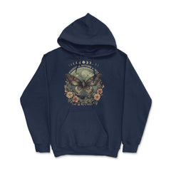 Cottage Core Butterfly With Flower Nature Lover Product design - Hoodie - Navy