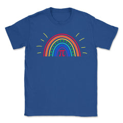 Bohemian Rainbow & Pi Symbol For A Happy PI Day Math Teacher graphic - Royal Blue