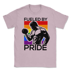 Fueled by Pride Gay Pride Iron Guy2 Gift product Unisex T-Shirt - Light Pink