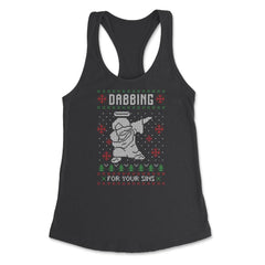 Dabbing Jesus Ugly Christmas graphic Style Funny design Women's - Black