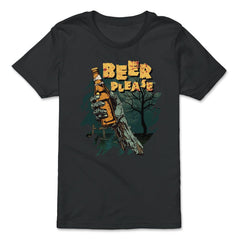 Zombie Hand Holding A Beer With Beer Please Quote product - Premium Youth Tee - Black