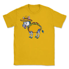 Donkey Taco Funny Burro Design for Cinco de Mayo graphic Unisex - Gold