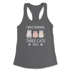 Funny I Was Normal Three Cats Ago Pet Owner Humor Cat Lover graphic - Dark Grey