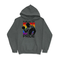 Fueled by Pride Gay Pride Iron Guy2 Gift product Hoodie - Dark Grey Heather