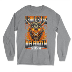 Mecha Dragon Year Of The Dragon Graphic graphic - Long Sleeve T-Shirt - Grey Heather
