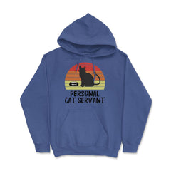 Funny Retro Vintage Cat Owner Humor Personal Cat Servant graphic - Royal Blue