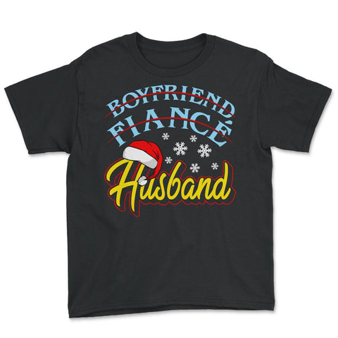 Boyfriend Fiancé Husband Christmas Couples Matching Designs graphic - Black