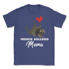 Funny French Bulldog Mama Heart Cute Dog Lover Pet Owner print Unisex - Purple
