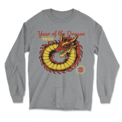 Chinese New Year 2024 Year of The Dragon Design graphic - Long Sleeve T-Shirt - Grey Heather