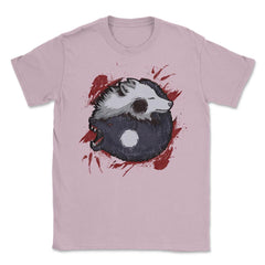 Ying Yang Wolf Japanese Wolf Art Theme Grunge Style graphic Unisex - Light Pink