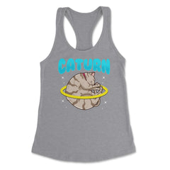 Caturn Cat in Space Planet Saturn Kitty Funny Design design Women's
