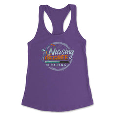 Nursing Degree Loading Funny Humor Nurse Shirt Gift Women's Racerback