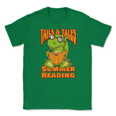 Summer Reading 2021 Tails & Tales Funny Kawaii Dinosaur print Unisex - Green