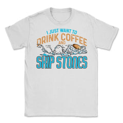 I just Want To Drink Coffee & Skip Stones Retro Vintage product