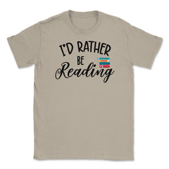 Funny I'd Rather Be Reading Book Lover Humor Quote Bookworm print - Cream