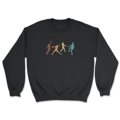 Baseball Vintage Retro Batter Pitcher Catcher Sporty Funny design - Unisex Sweatshirt - Black