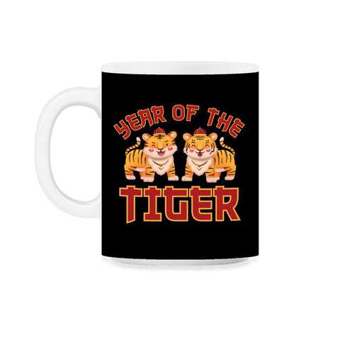 Year of the Tiger 2022 Chinese Tiger Cubs With Chinese Hats print