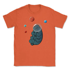 Tardigrade Kawaii Character in Space Hilarious product Unisex T-Shirt - Orange