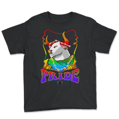 Gay Zodiac LGBTQ Zodiac Sign Taurus Rainbow Pride graphic - Youth Tee - Black
