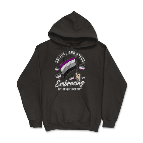 Asexual and Proud: Embracing My Unique Identity design Hoodie - Black