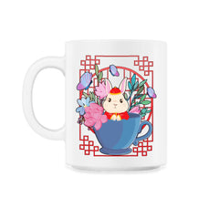 Chinese New Year Rabbit 2023 Rabbit in a Teacup Chinese print - 11oz Mug - White