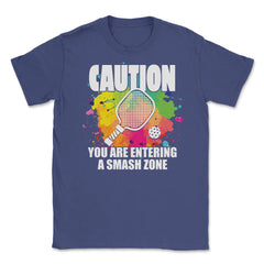 Pickleball Caution You Are Entering a Smash Zone Funny Quote print - Purple