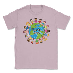 Happy Earth Day Children Around the World Gift for Earth Day print - Light Pink