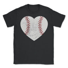 Cute Baseball Heart For Baseball Player Coach Mom Dad Fans print - Black