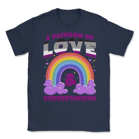 Asexual A Rainbow of Love & Understanding product Unisex T-Shirt - Navy
