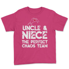 Funny Uncle And Niece The Perfect Chaos Team Humor design Youth Tee - Heliconia