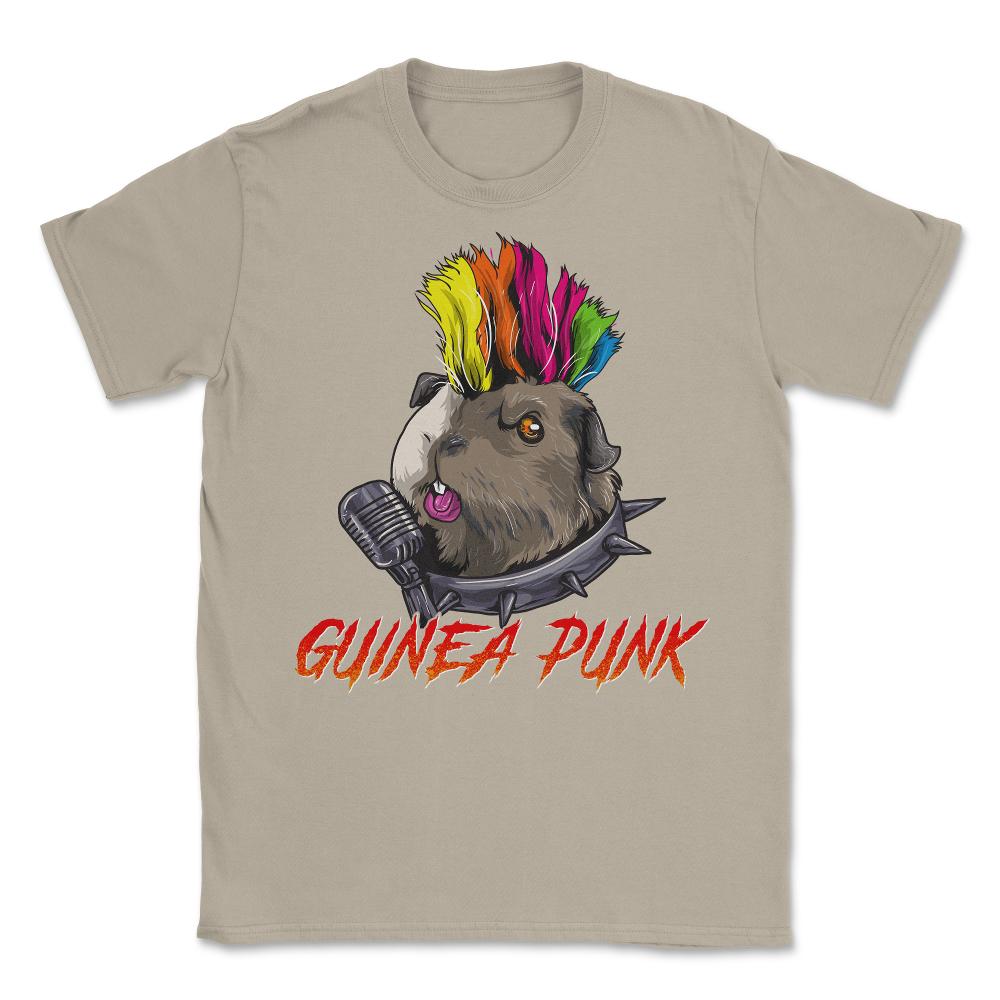 Punk Guinea Pig Guinea Punk for Cavy Lovers Gift  print Unisex T-Shirt - Cream