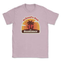 Funny School's Out for Summer Retro Vintage Beach product Unisex - Light Pink