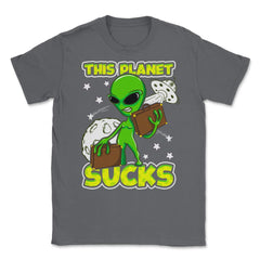 This Planet Sucks Alien with Suitcases Funny Design graphic Unisex
