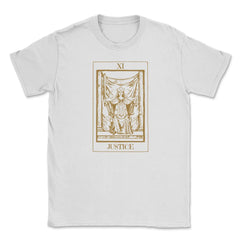 Justice Tarot Card XI Retro Vintage Line Art print Unisex T-Shirt