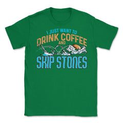 I just Want To Drink Coffee & Skip Stones Retro Vintage product